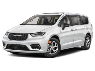 black 2025 chrysler pacifica front left side angle view