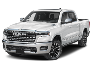 white 2025 ram 1500 front left side angle view