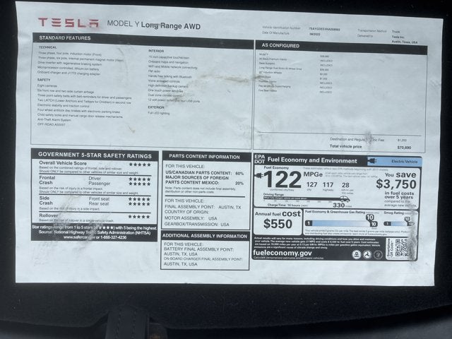 2022 Tesla Model Y Long Range