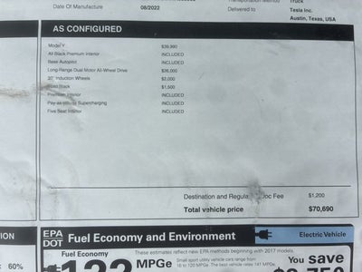 2022 Tesla Model Y Long Range