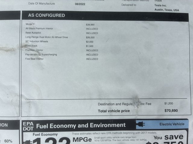 2022 Tesla Model Y Long Range