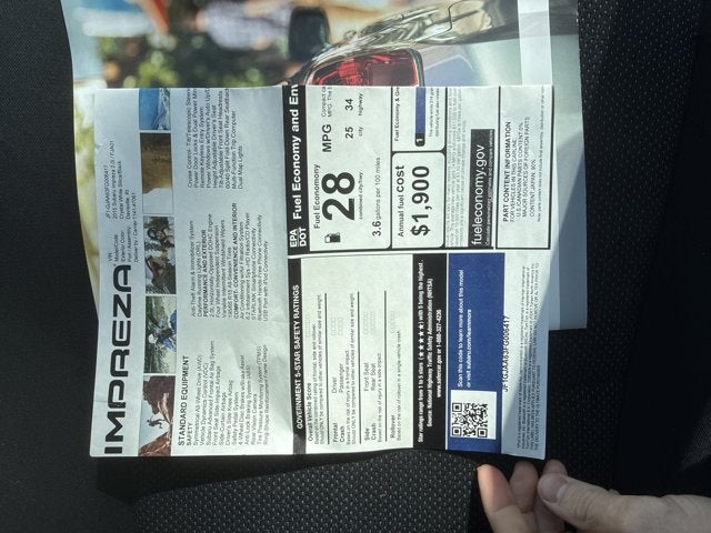 2015 Subaru Impreza Sedan 2.0i