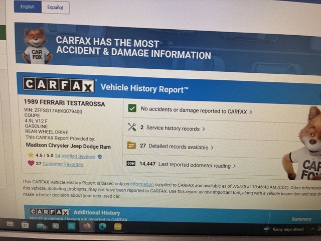 1989 Ferrari Testarossa Base